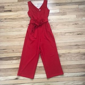 Red Cathy jumpsuit by Anthropologie